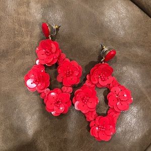 J. Crew Red Jewel Earrings